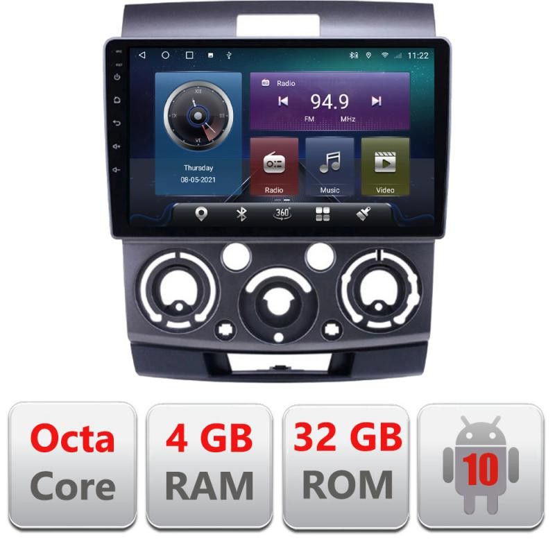 Navigatie Ford Ranger Mazda BT50 2007-2012 C-RANGER Octa Core cu Android Radio Bluetooth Internet GPS WIFI 4+32GB