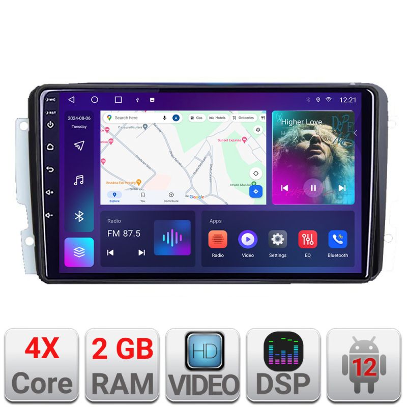 Navigatie Mercedes C 2001-2004 CLK G 2004-2006 A-171 2+32 GB Android Waze USB Navigatie Internet Youtube Radio