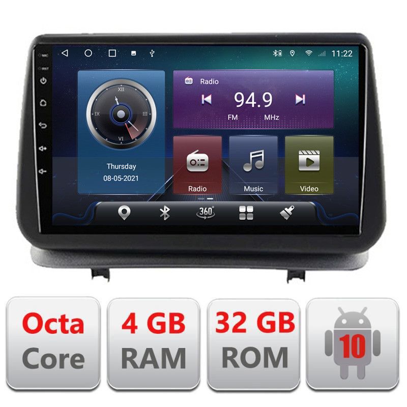 Navigatie Renault Clio 3 2005-2013 Android radio gps internet Octa core 4GB Ram 4G LTE