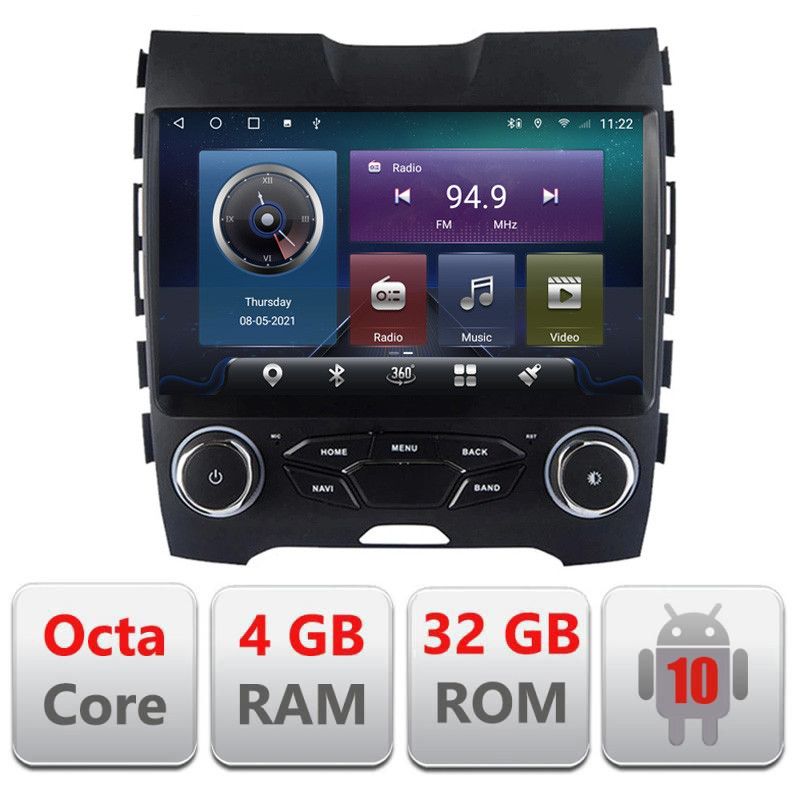 Navigatie Ford Edge 2015-2021 midline Android radio gps internet Octa core 4+32