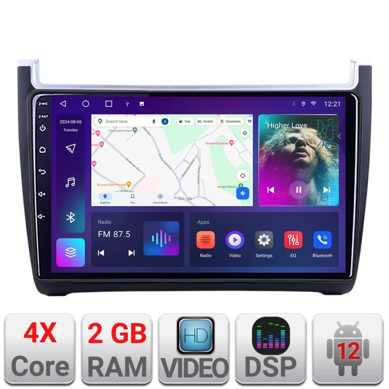 Navigatie VW Polo 2014- A-655 2+32 GB Android Waze USB Navigatie Internet Youtube Radio