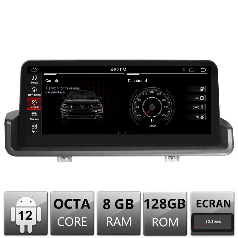 Navigatie BMW Seria 3 E90 2006-2012 fara ecran de fabrica Android ecran 12.3