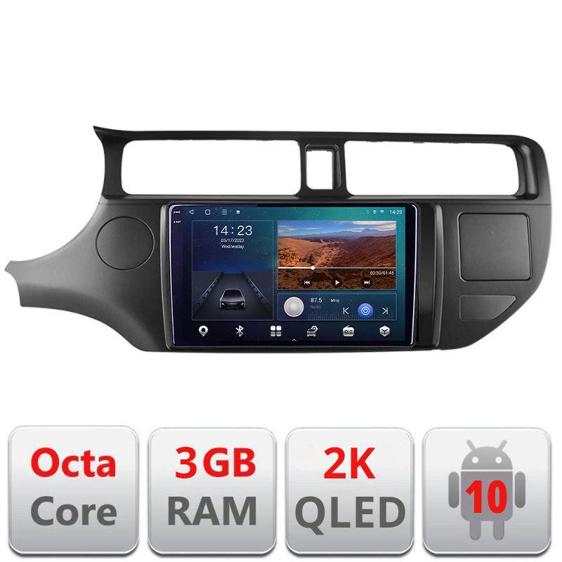 Navigatie Kia Rio 2011-2013 B-204 Android Ecran 2K QLED octa core 3+32 carplay android auto KIT-204+EDT-E309V3-2K