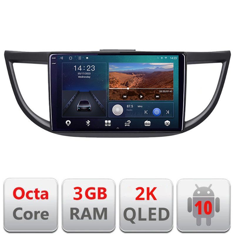 Navigatie Honda CRV 2012-2016 B-469 Android Ecran 2K QLED octa core 3+32 carplay android auto KIT-469+EDT-E310V3-2K