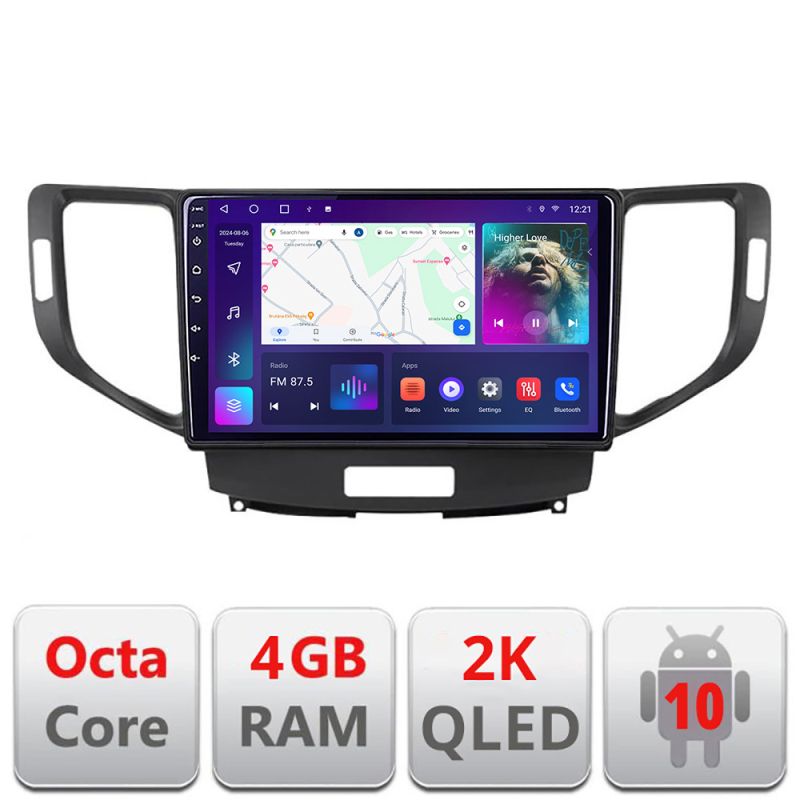 Navigatie Honda Accord 2008-2012 C-8951 Android Octa Core Ecran 2K QLED GPS 4G 4+32GB 360 KIT-8951+EDT-E409-2K