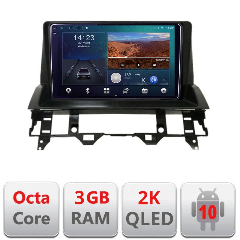 Navigatie Mazda 6 2004-2008 B-MZD6 Android Ecran 2K QLED octa core 3+32 carplay android auto KIT-mzd6+EDT-E310V3-2K