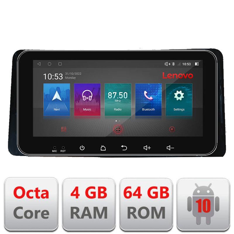 Navigatie Skoda Kamiq 2019- Android radio gps internet Octa Core 4+64 LTE ecran de 10.33\' wide Kit-kamiq+EDT-E511-PRO