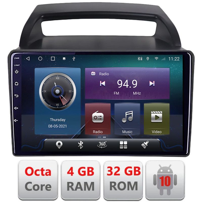 Navigatie Kia Carnival 2006-2014 Android radio gps internet Octa core 4+32 KIT-carnival2006+EDT-E409