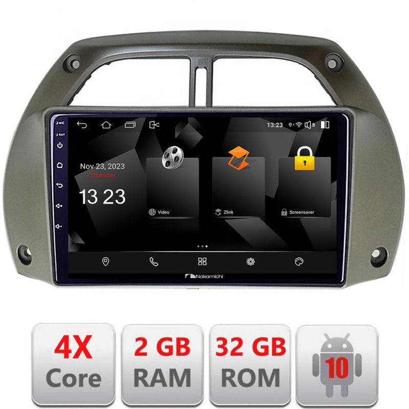 Navigatie Toyota Rav 4 2000-2004 Android Ecran 720P Quad Core 2+32 carplay android auto