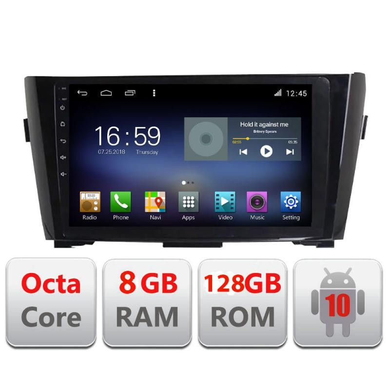 Navigatie NISSAN QASHQAI F-353 Octa Core cu Android Radio Bluetooth Internet GPS WIFI DSP 8+128GB 4G