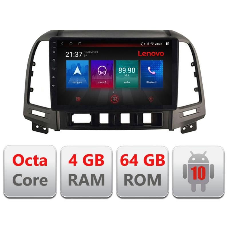 Navigatie HHyundai Santa Fe 2006-2012 E-008 Octa Core cu Android Radio Bluetooth Internet GPS WIFI DSP 4+64GB 4G