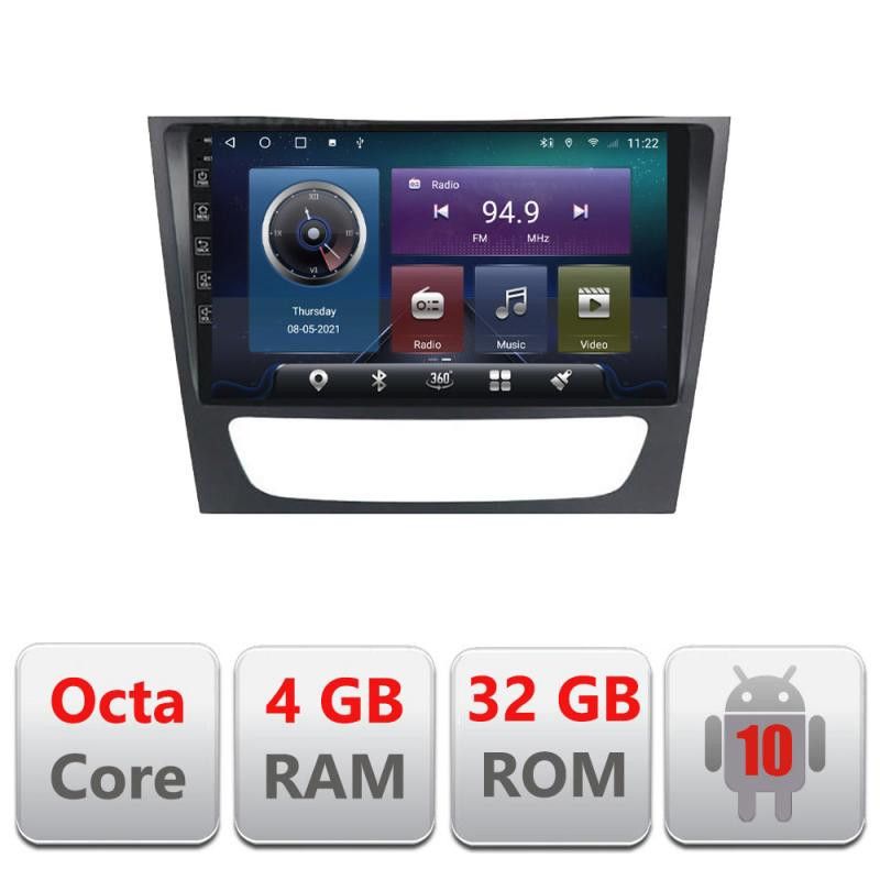 Navigatie Mercedes W211 W219 C-090 Octa Core cu Android Radio Bluetooth Internet GPS WIFI 4+32GB