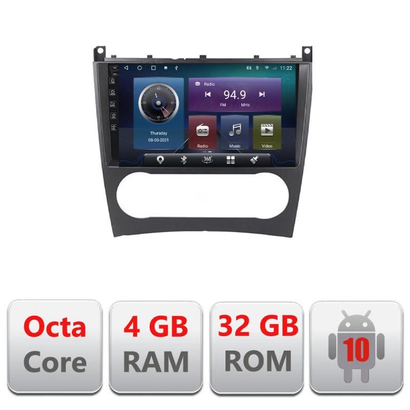 Navigatie Mercedes W203 CLC C-093 Octa Core cu Android Radio Bluetooth Internet GPS WIFI 4+32GB