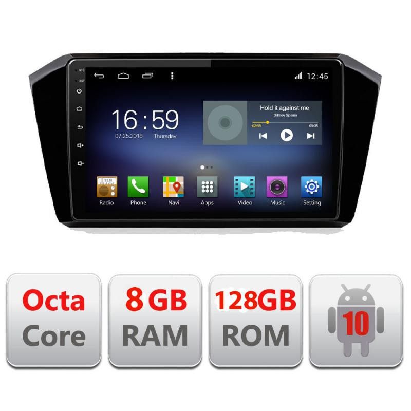 Navigatie VW PASSAT 2015- F-518 Octa Core cu Android Radio Bluetooth Internet GPS WIFI DSP 8+128GB 4G