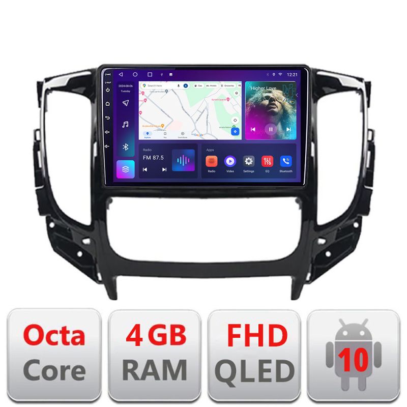 Navigatie Mitsubishi L200 2014-2020 B-1094 Android Ecran QLED octa core 4+64 carplay android auto KIT-1094+EDT-E309V3