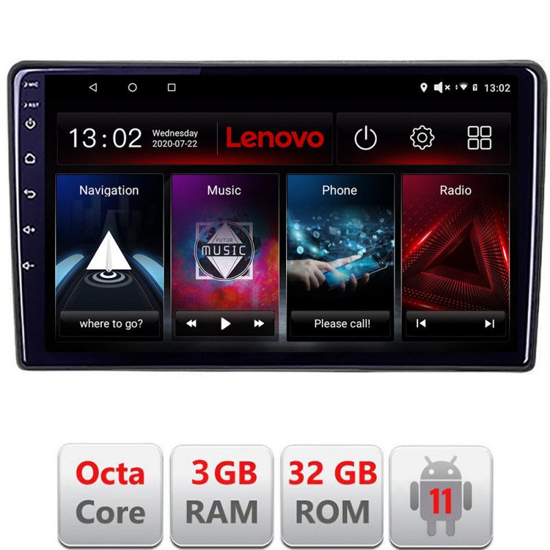 Navigatie Kia Ceed 2010-2012 Android radio gps internet Octa Core 3+32 KIT-Ceed10+EDT-E509 LENOVO LITE