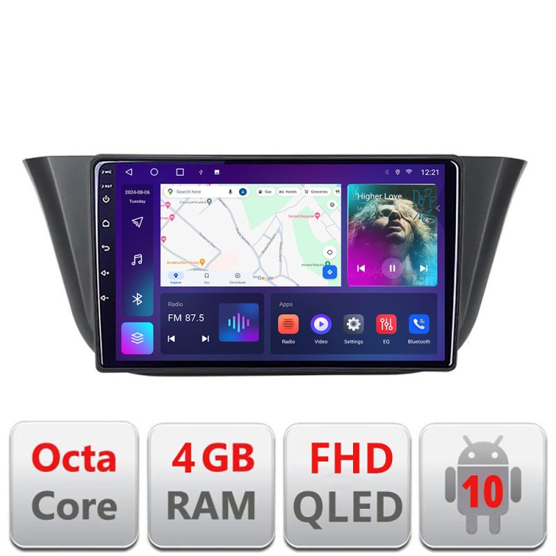 Navigatie Iveco Daily intre anii 2019- Android Ecran QLED octa core 4+64 carplay android auto KIT-daily-20+EDT-E309V3