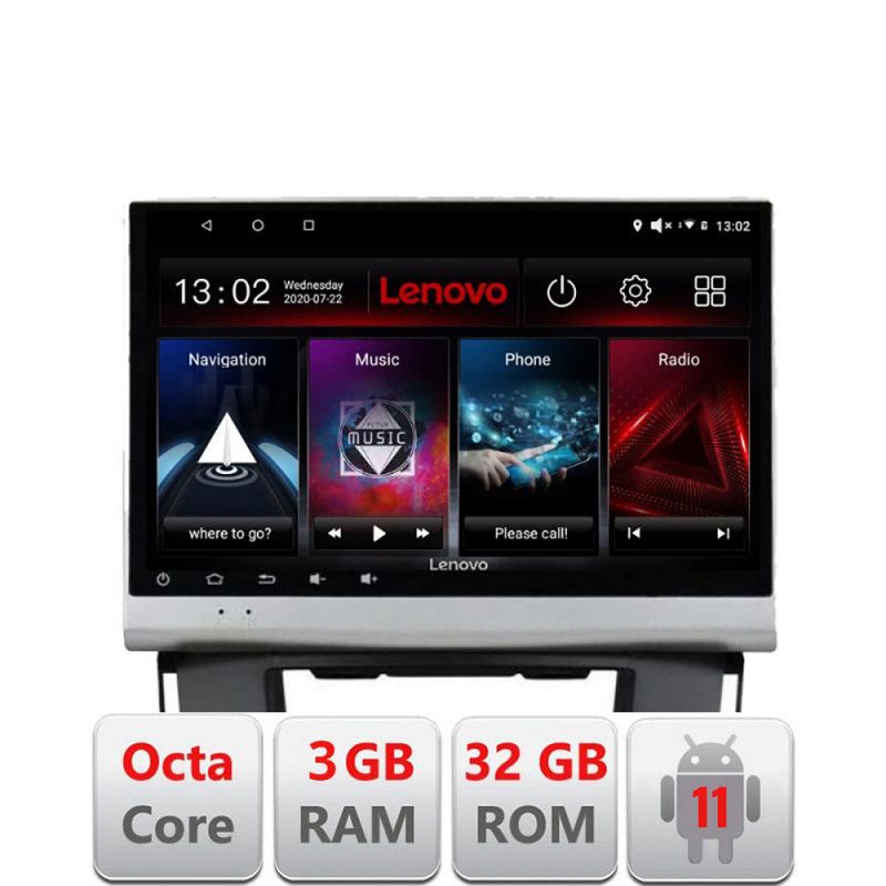 Navigatie Opel Astra J D-072 Octa Core cu Android Radio Bluetooth Internet GPS WIFI DSP 3+32 GB 4G KIT-072+EDT- LENOVO LITE