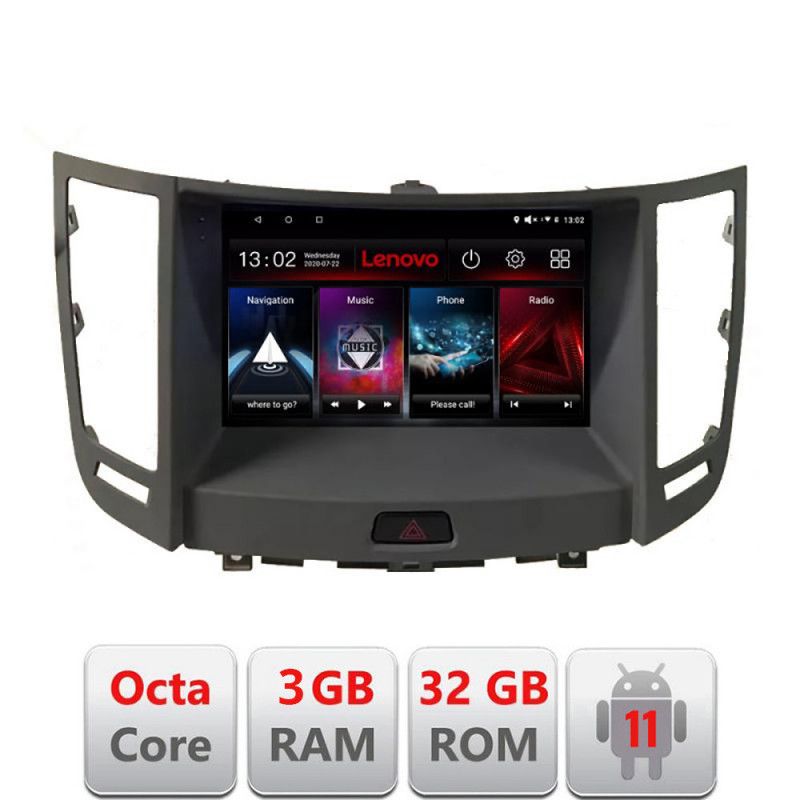 Navigatie Infinity FX intre anii 2009-2012 Octa Core cu Android Radio Bluetooth Internet GPS WIFI DSP 3+32 GB 4 LENOVO LITE