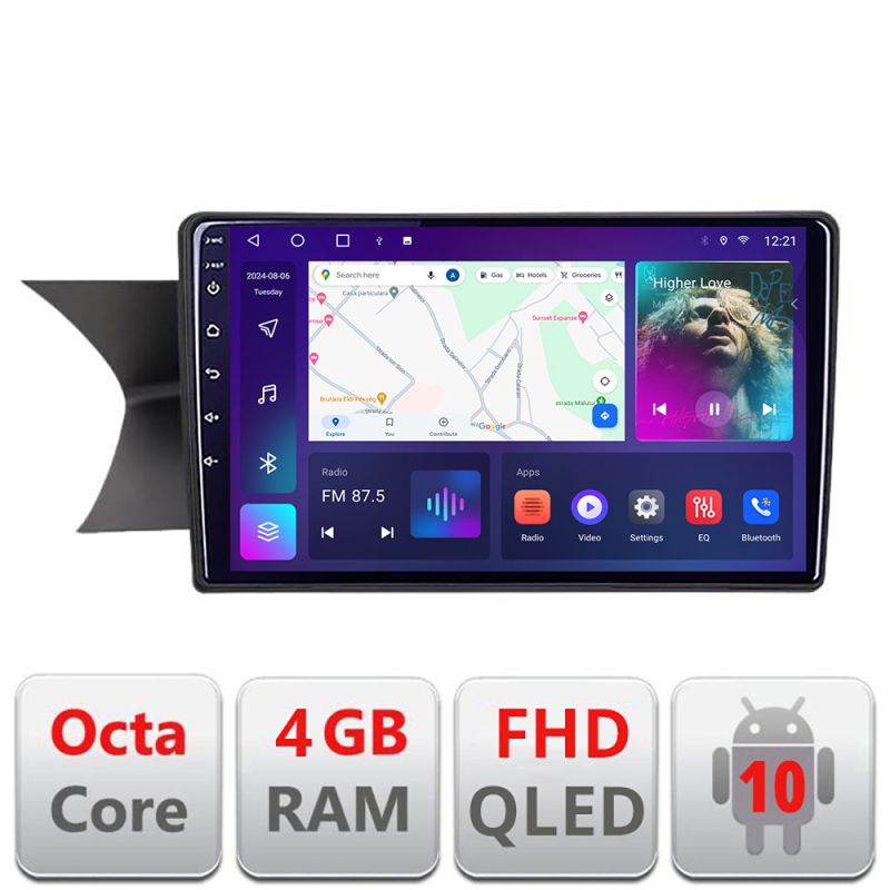 Navigatie Mercedes C W204 NTG4.5 2012-2015 Android Ecran QLED octa core 4+64 carplay android auto KIT-w204-N45+EDT-E309V3