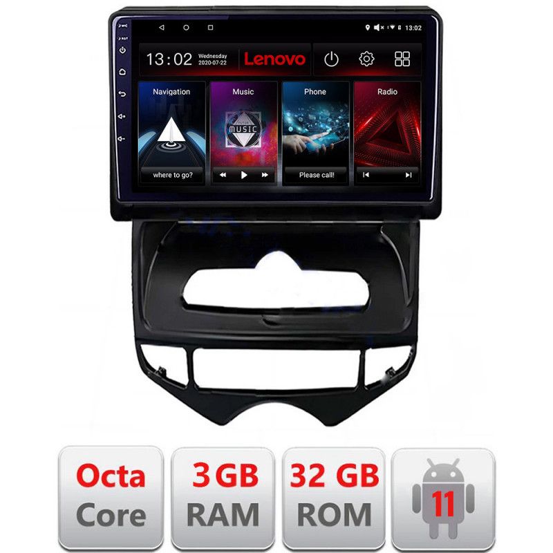 Navigatie HHyundai IX20 2010-2019 Android radio gps internet Octa Core 3+32 kit-ix20-automatic+EDT-E509 LENOVO LITE