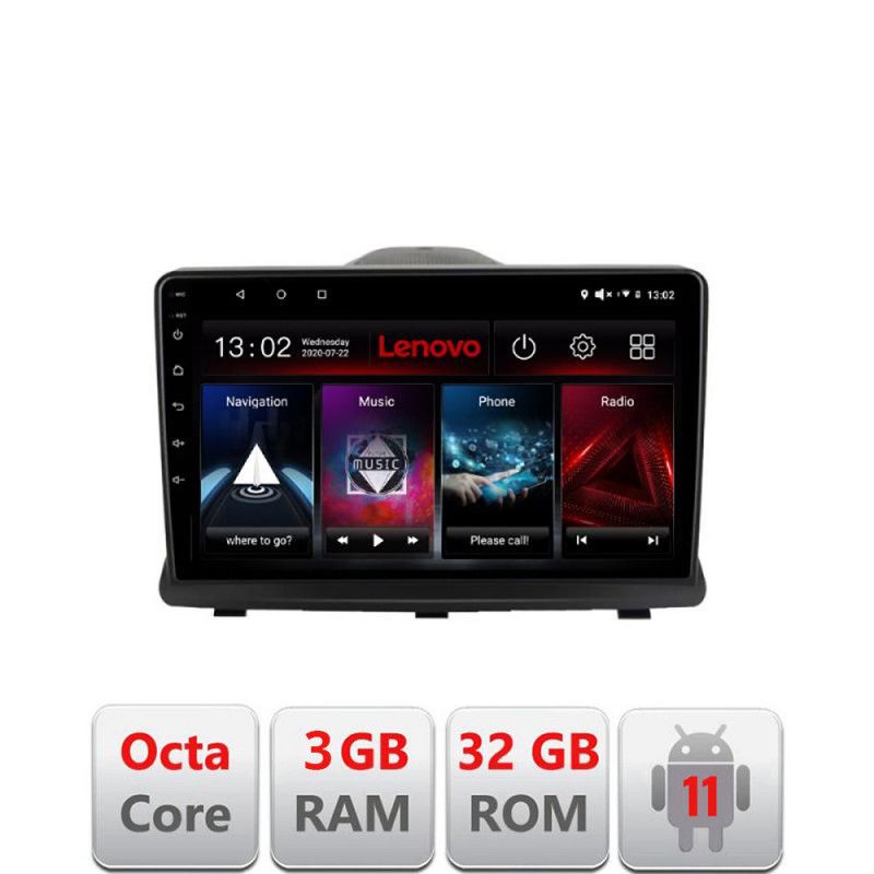 Navigatie Opel Antara D-019 Octa Core cu Android Radio Bluetooth Internet GPS WIFI DSP 3+32 GB 4G KIT-019+EDT-E LENOVO LITE