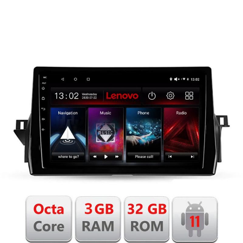 Navigatie Toyota Camry 2021- D-camry2021 Octa Core cu Android Radio Bluetooth Internet GPS WIFI DSP 3+32 GB 4G LENOVO LITE