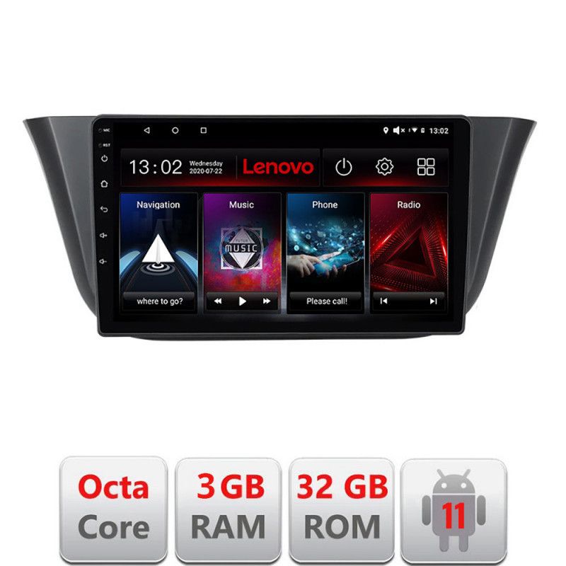 Navigatie Iveco Daily intre anii 2019- Octa Core cu Android Radio Bluetooth Internet GPS WIFI DSP 3+32 GB 4G LENOVO LITE