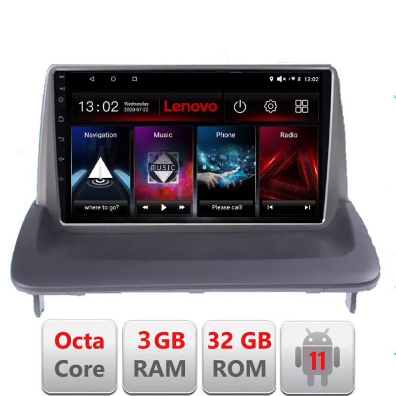 Navigatie Volvo C40 C30 S40 C70 V50 D-C40 Octa Core cu Android Radio Bluetooth Internet GPS WIFI DSP 3+32 GB 4G LENOVO LITE