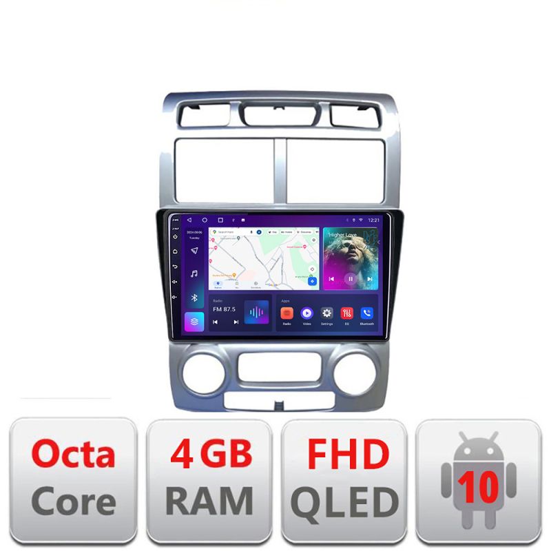 Navigatie Kia Sportage 2005-2007 B-0023 Android Ecran QLED octa core 4+64 carplay android auto KIT-0023+EDT-E309V3