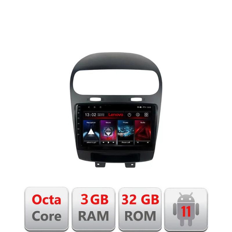 Navigatie Fiat Freemont Dodge Journey 2012-2019 Octa Core cu Android Radio Bluetooth Internet GPS WIFI DSP 3+32 LENOVO LITE