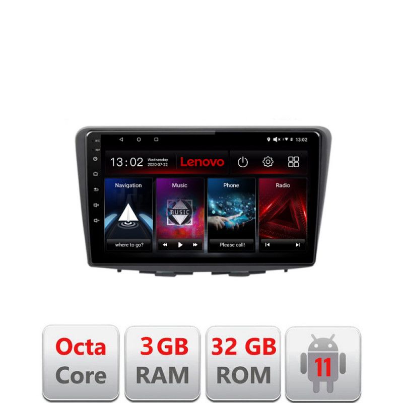 Navigatie Suzuki Baleno D-baleno Octa Core cu Android Radio Bluetooth Internet GPS WIFI DSP 3+32 GB 4G kit-bale LENOVO LITE