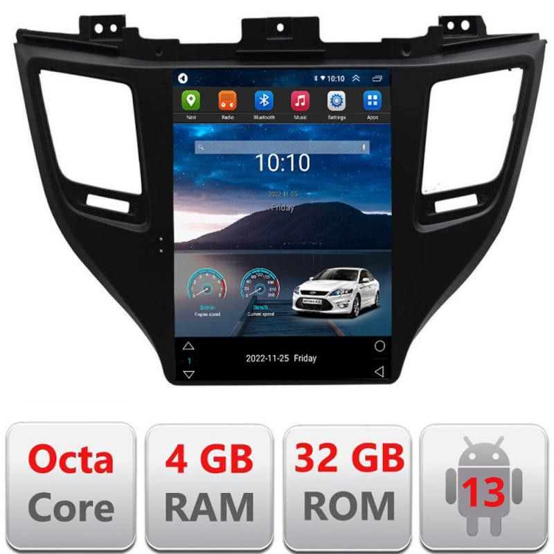 Navigatie tip Tesla Hyundai Tucson 2015-2020 radio gps internet 8Core 4G carplay android auto 4+32 kit-tesla-546+EDT-E