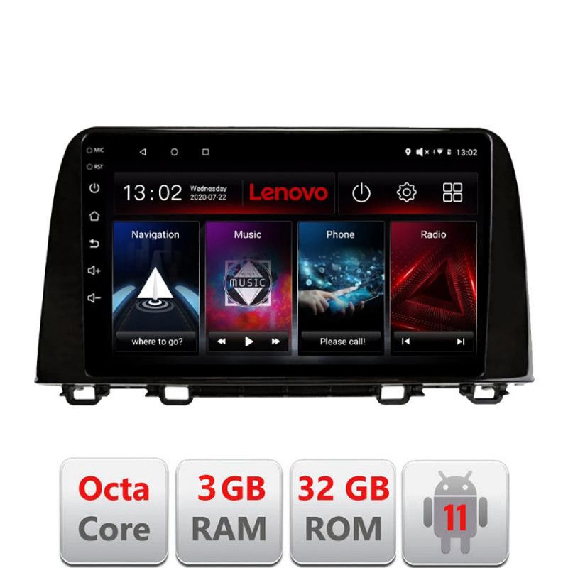 Navigatie Honda CRV 2016-2022 D-CRV19 Octa Core cu Android Radio Bluetooth Internet GPS WIFI DSP 3+32 GB 4G KIT LENOVO LITE