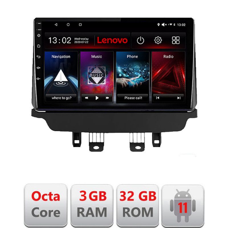 Navigatie Mazda CX-3 Mazda 2 2014-2020 Octa Core cu Android Radio Bluetooth Internet GPS WIFI DSP 3+32 GB 4G k LENOVO LITE