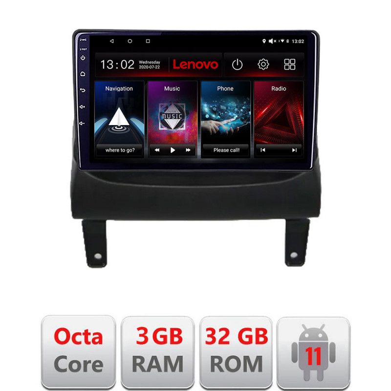 Navigatie Opel Meriva 2010-2017 Android radio gps internet Octa Core 3+32 KIT-meriva+EDT-E509 LENOVO LITE