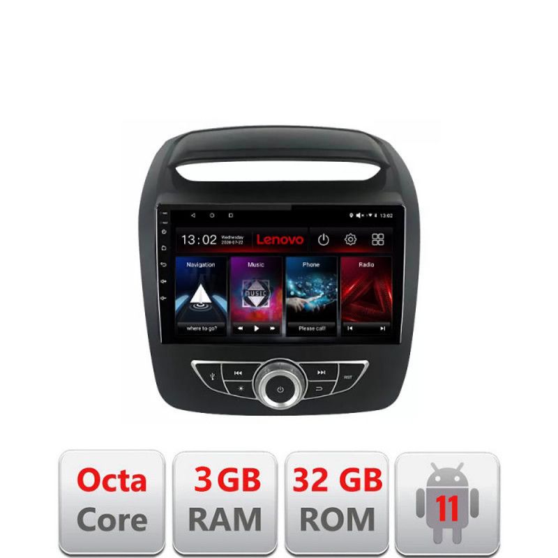 Navigatie Kia Sorento 2012-2015 masini cu navigatie de fabrica Octa Core cu Android Radio Bluetooth Internet 3+32GB LENOVO LITE