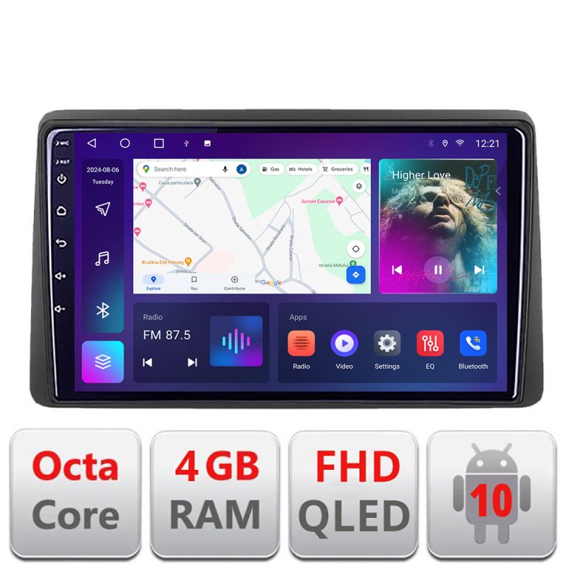 Navigatie DODGE RAM 2019- Android Ecran QLED octa core 4+64 carplay android auto kit-RAM2019+EDT-E309V3