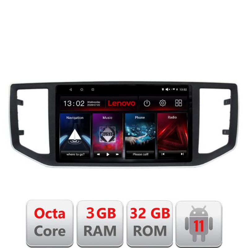 Navigatie vw crafter 2018- D-CRAFTER Octa Core cu Android Radio Bluetooth Internet GPS WIFI DSP 3+32 GB 4G KIT- LENOVO LITE