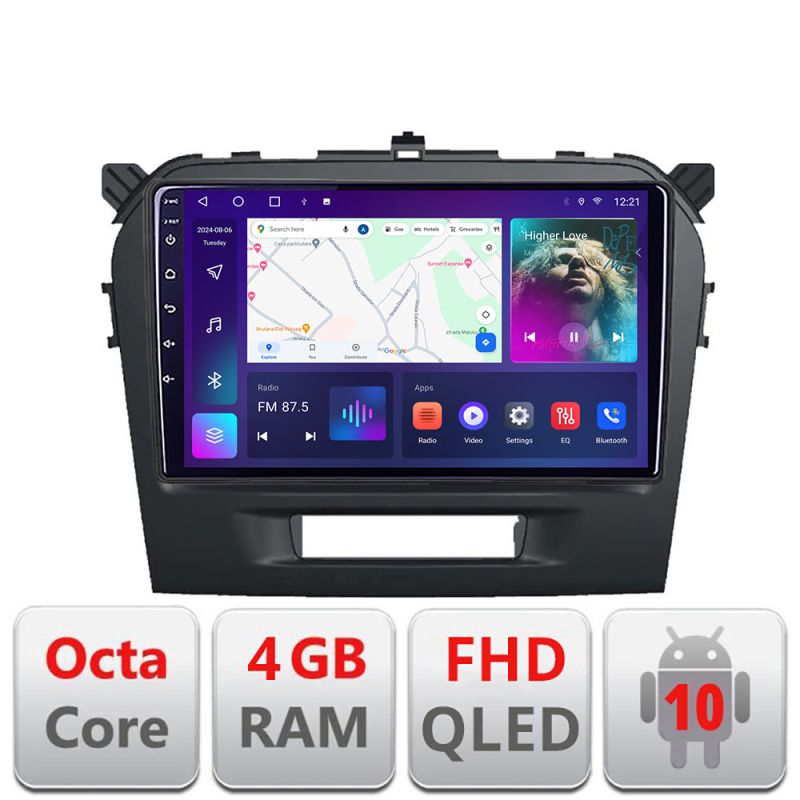 Navigatie Suzuki Grand Vitara 2016- B-2265 Android Ecran QLED octa core 4+64 carplay android auto KIT-2265+EDT-E309V3