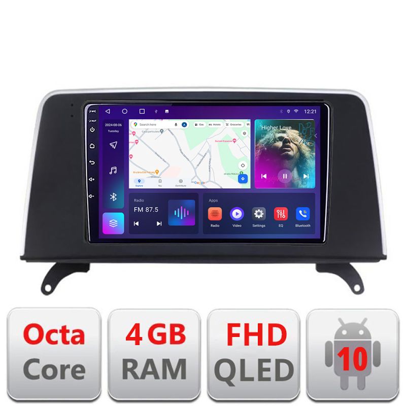 Navigatie BMW X5 X6 2007-2009 CCC Android Ecran QLED octa core 4+64 carplay android auto KIT-x5-ccc+EDT-E309V3