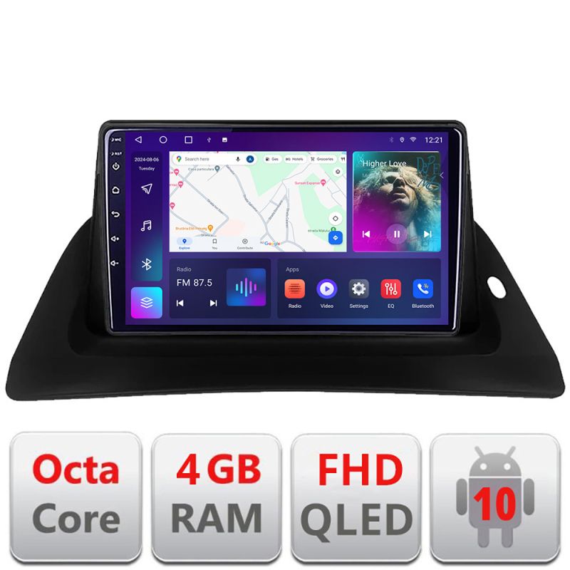 Navigatie Renault Kangoo Android Ecran QLED octa core 4+64 carplay android auto kit-Kangoo+EDT-E309V3