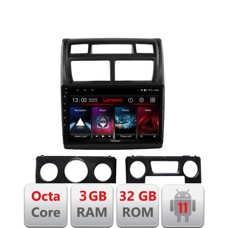 Navigatie Kia Sportage 2007-2013 D-023 Octa Core cu Android Radio Bluetooth Internet GPS WIFI DSP 3+32 GB 4G KI LENOVO LITE