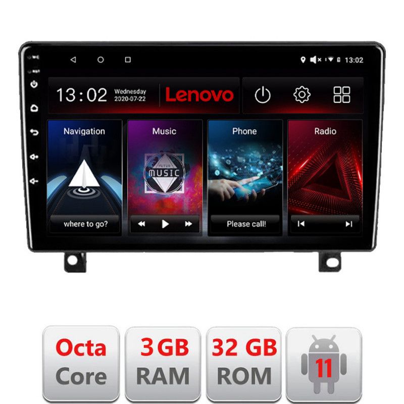 Navigatie Opel Astra H 2006-2015 Octa Core cu Android Radio Bluetooth Internet GPS WIFI DSP 3+32 GB 4G kit-astr LENOVO LITE