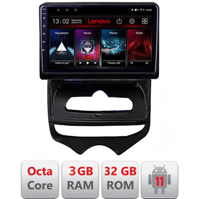 Navigatie HHyundai IX20 2010-2019 Android radio gps internet Octa Core 3+32 kit-ix20-manual+EDT-E509 LENOVO LITE