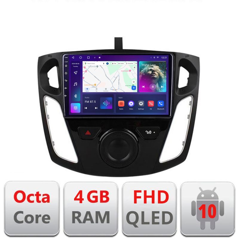 Navigatie Ford Focus 3 B-150 Android Ecran QLED octa core 4+64 carplay android auto KIT-150+EDT-E309V3