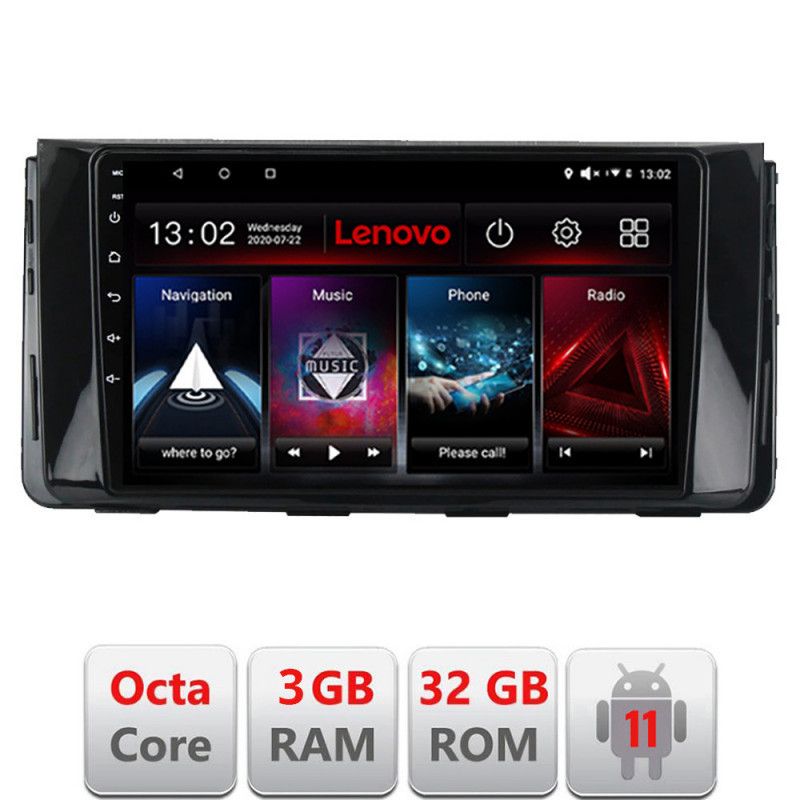 Navigatie HHyundai H350 2016- Octa Core cu Android Radio Bluetooth Internet GPS WIFI DSP 3+32 GB 4G kit-H350+ED LENOVO LITE