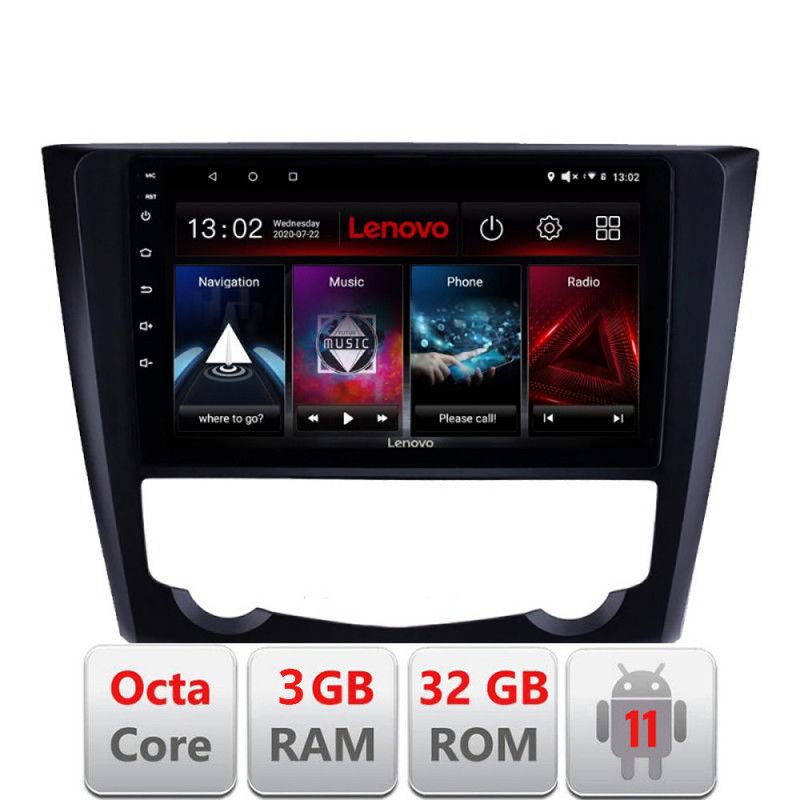 Navigatie Renault Kadjar D-9030 Octa Core cu Android Radio Bluetooth Internet GPS WIFI DSP 3+32 GB 4G KIT-9030+ LENOVO LITE