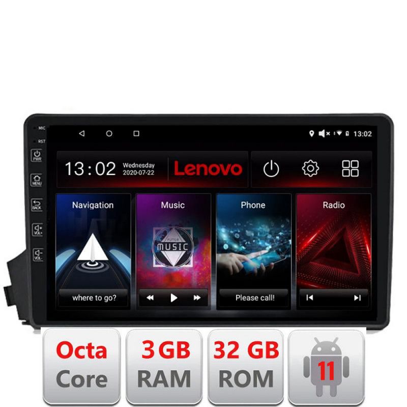 Navigatie Ssangyong Kyron Actyon D-158 Octa Core cu Android Radio Bluetooth Internet GPS WIFI DSP 3+32 GB 4G KI LENOVO LITE