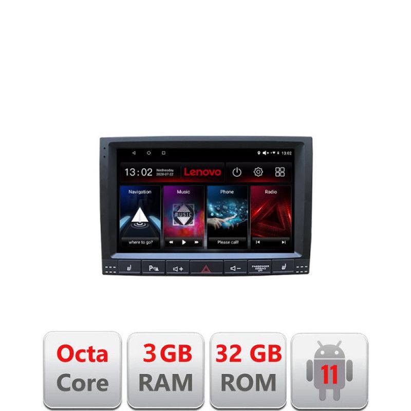 Navigatie VW Touareg 2004-2010 Octa Core cu Android Radio Bluetooth Internet GPS WIFI DSP 3+32 GB 4G KIT-042-v2 LENOVO LITE